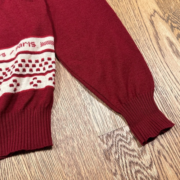 Vintage 90s Courreges Paris Wool Blend Logo Striped Cardigan Sweater Womens 0 - Picture 4 of 9